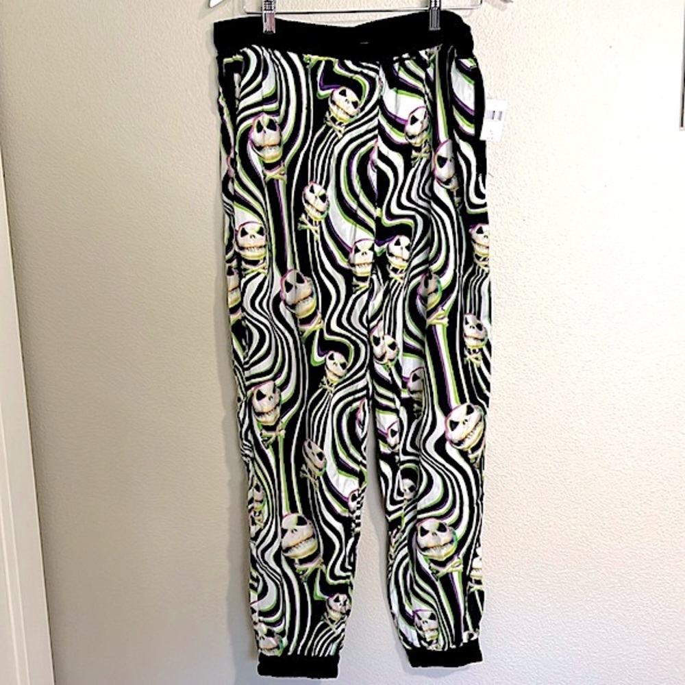 Disney Parks Jack Skellington Printed Nighmare Before Christmas Joggers NWT